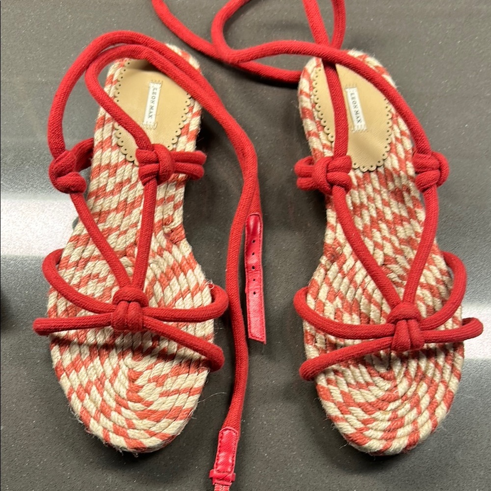 Red Sandals Gladiator Style Sandals
